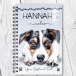 personalised cute dog face a5 notebook many breed options