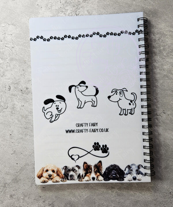 personalised cute dog face a5 notebook many breed options