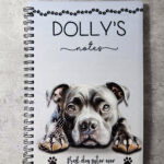 personalised cute dog face a5 notebook many breed options