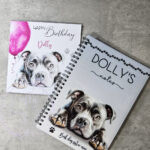 personalised cute dog face a5 notebook many breed options