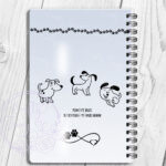 personalised dog lover lady and dog scene 1 a5 notebook