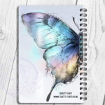 personalised stunning iridescent butterfly a5 notebook