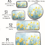personalised daffodils flowers print large keepsake rectangular tin