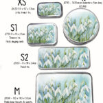 personalised snowdrops flowers print large keepsake rectangular tin