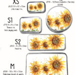 personalised sunflower flowers print large keepsake rectangular tin