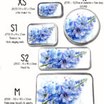 personalised delphinium flower large keepsake rectangular tin