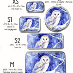 personalised owl blue background large keepsake rectangular tin