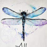 personalised iridescent dragonfly renewal spirit velvet cushion
