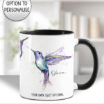 personalised stunning dancing hummingbirds mug gift