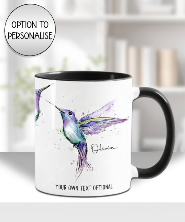 personalised stunning dancing hummingbirds mug gift