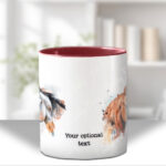personalised watercolour horse pair mug gift