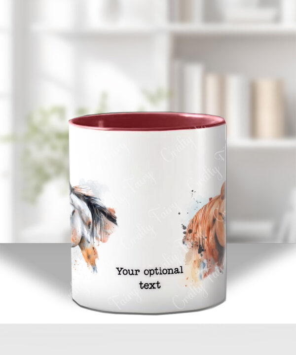 personalised watercolour horse pair mug gift