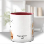 personalised watercolour fox parent & baby cub mug gift