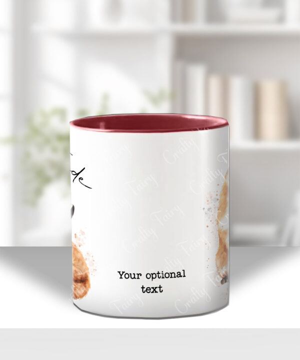personalised watercolour fox parent & baby cub mug gift