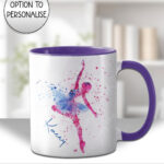 personalised colourful dancer girl dance like nobody's watching mug gift