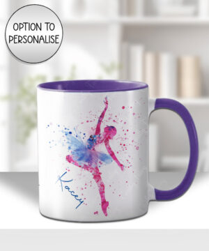 personalised colourful dancer girl dance like nobody's watching mug gift