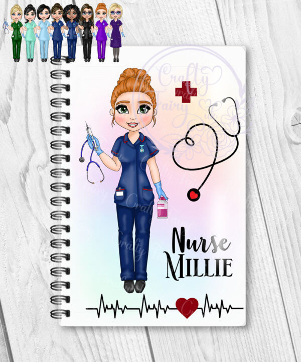 personalised nurse a5 notebook