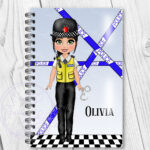 personalised female police officer a5 notebook journal gift