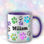 personalised paw print mug gift for dog lover