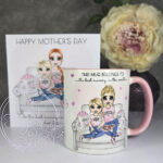 personalised mum & daughter on sofa mug gift for mother's day