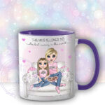 personalised mum & daughter on sofa mug gift for mother's day