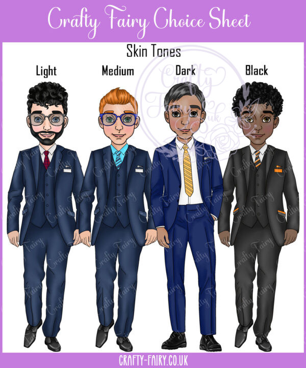 personalised male flight attendant in black & orange birthday card