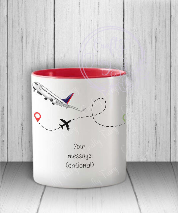personalised pilot in black suit mug gift