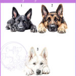 personalised cute german shepherd dog face happy birthday card