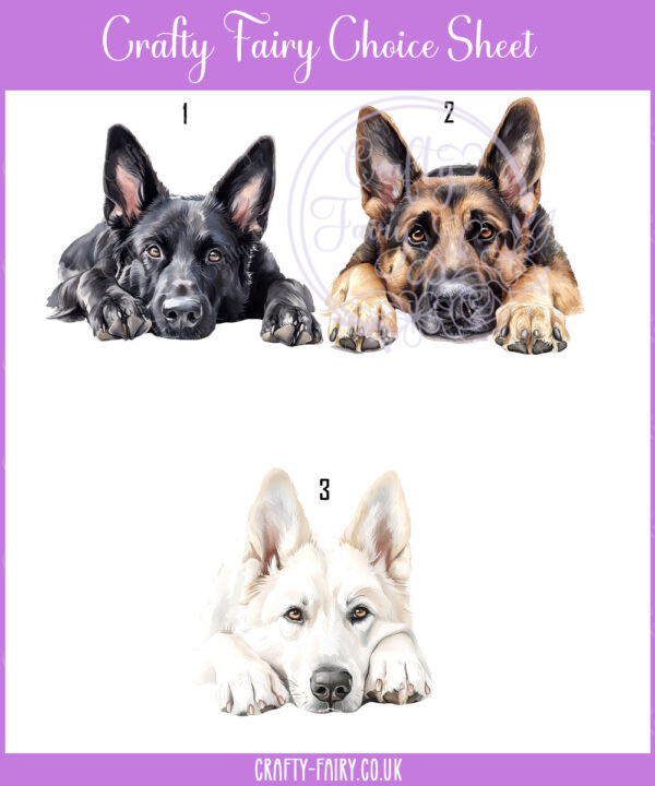 personalised cute german shepherd dog face happy birthday card