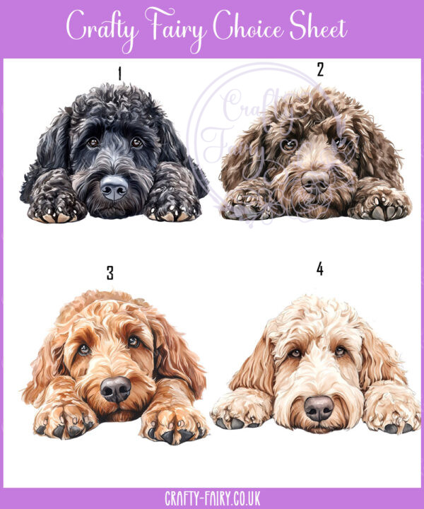 personalised cute labradoodle face happy birthday card
