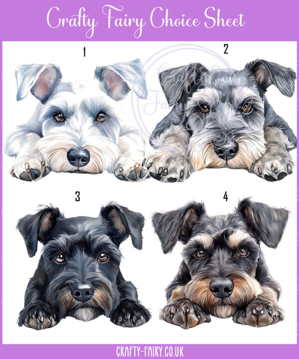 personalised cute miniature schnauzer dog face & balloon mug gift