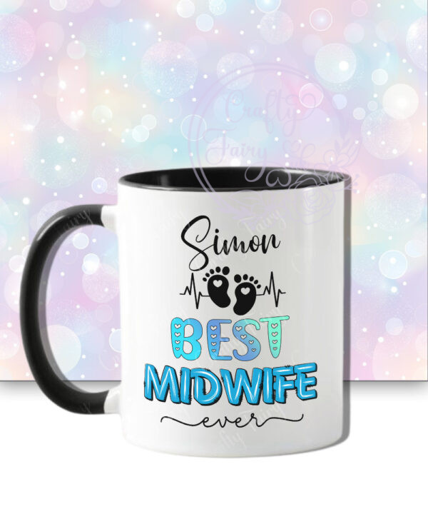 personalised male best male midwife ever mug gift