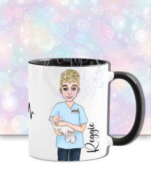 personalised male midwife mug gift