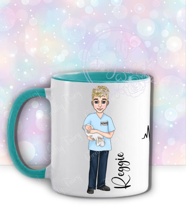 personalised male midwife mug gift