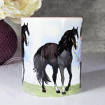 personalised horse rider girl in gillet mug gift