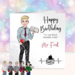 personalised male teacher in birthday card
