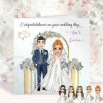personalised congratulations on your wedding day couple card