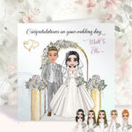 personalised congratulations on your wedding day couple card