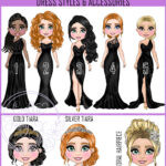 personalised will you be my bridesmaid or maid of honour card black dress