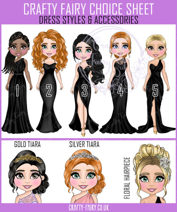 personalised will you be my bridesmaid or maid of honour card black dress
