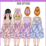 personalised flower girl or bridesmaid back view floral arch card