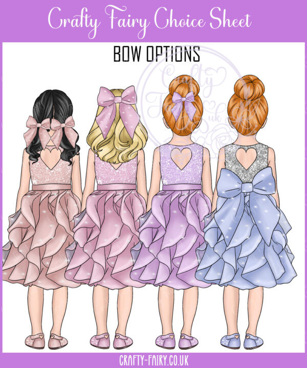 personalised flower girl or bridesmaid back view floral arch card
