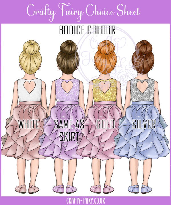 personalised flower girl or bridesmaid back view floral arch card
