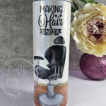 personalised barber or male hairdresser 600ml 20oz straight tumbler