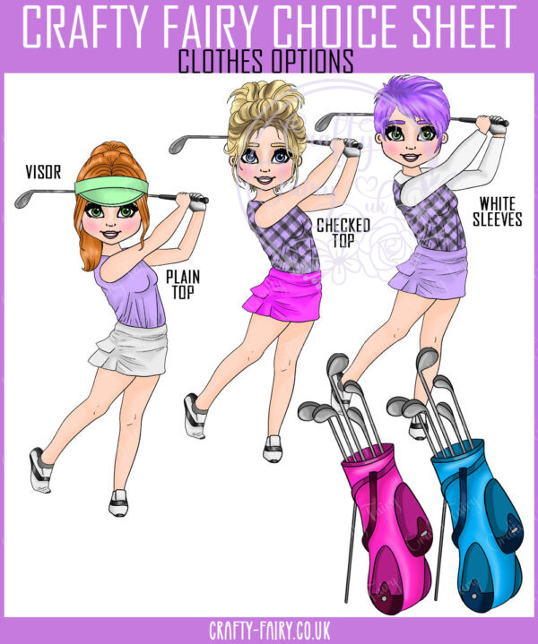 personalised birthday card for a lady who loves playing golf