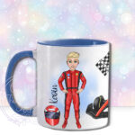 personalised formula 1 car racing fan's mug