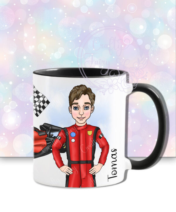personalised formula 1 car racing fan's mug