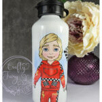 personalised formula 1 red racing car fan 600ml water bottle for young boy