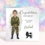 personalised army soldier passing out congratulations card