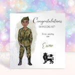 personalised army soldier passing out congratulations card